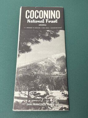 VTG 1968 Coconino National Forest Arizona Map US Dept of Agriculture - Excellent